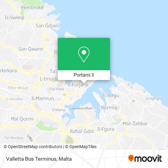 Mappa Valletta Bus Terminus