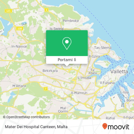 Mappa Mater Dei Hospital Canteen
