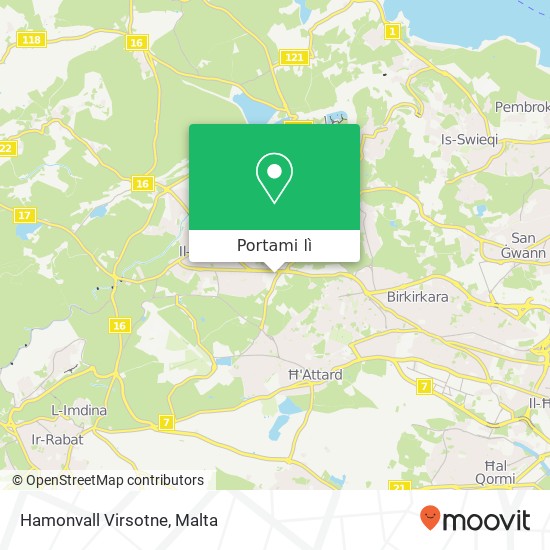 Mappa Hamonvall Virsotne