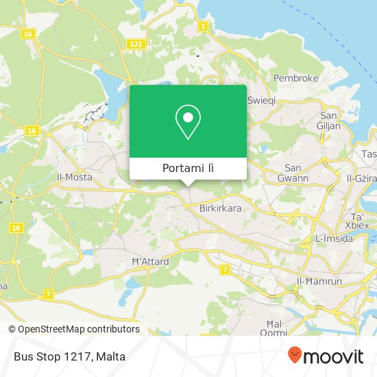 Mappa Bus Stop 1217