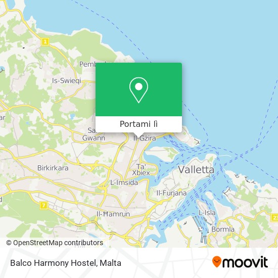 Mappa Balco Harmony Hostel