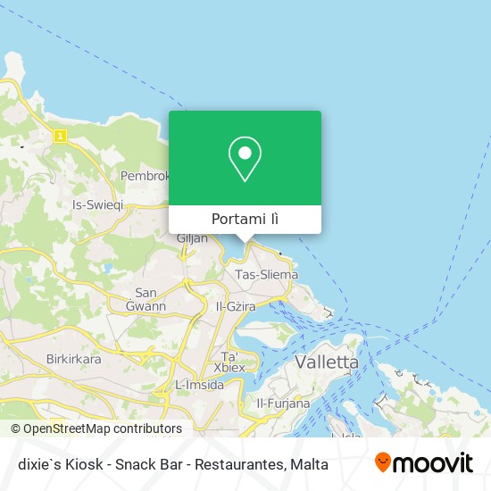 Mappa dixie`s Kiosk - Snack Bar - Restaurantes
