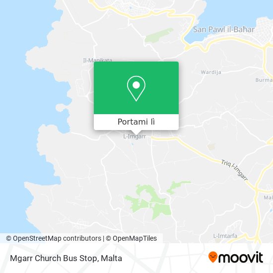 Mappa Mgarr Church Bus Stop