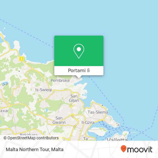 Mappa Malta Northern Tour