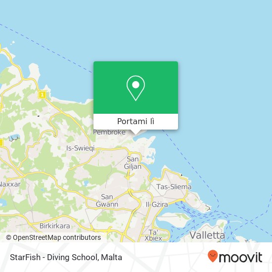 Mappa StarFish - Diving School