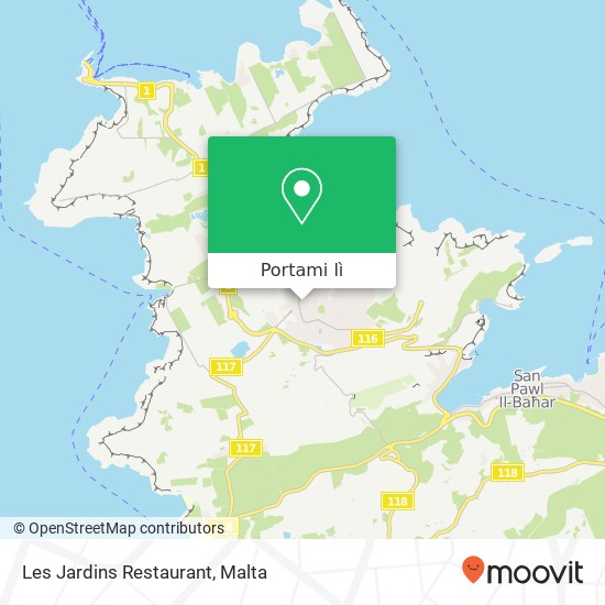 Mappa Les Jardins Restaurant