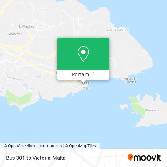 Mappa Bus 301 to Victoria