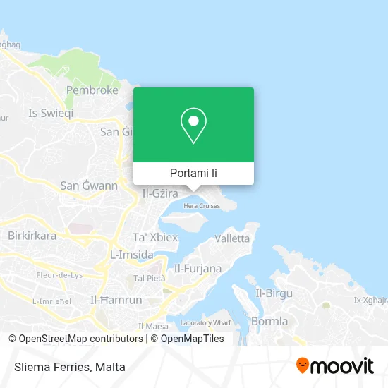 Mappa Sliema Ferries