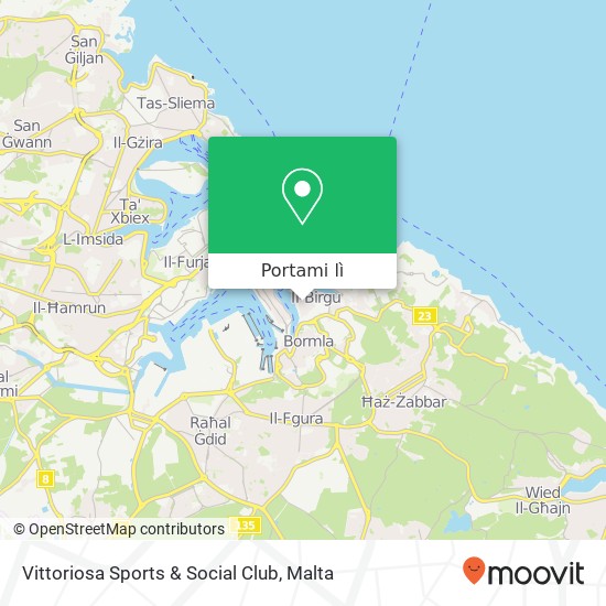 Mappa Vittoriosa Sports & Social Club
