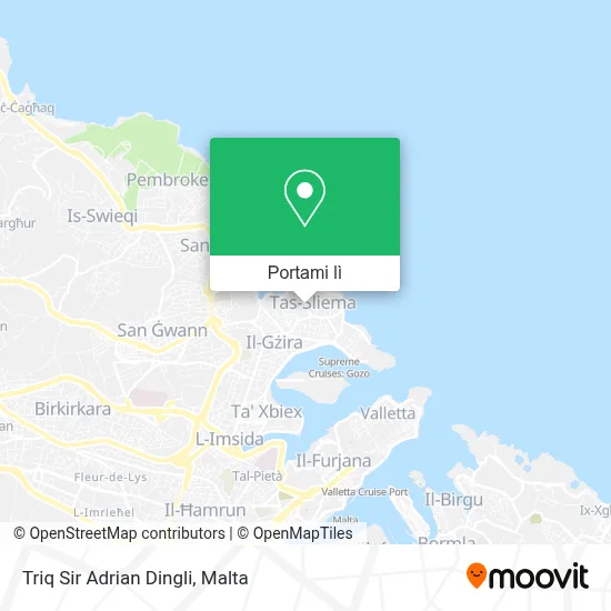 Mappa Triq Sir Adrian Dingli