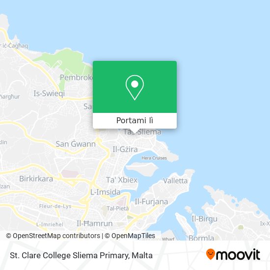 Mappa St. Clare College Sliema Primary