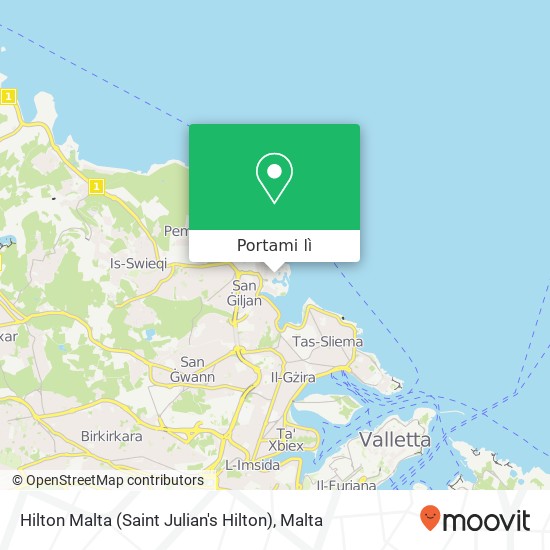 Mappa Hilton Malta (Saint Julian's Hilton)