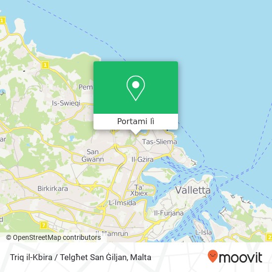 Mappa Triq il-Kbira / Telgħet San Ġiljan