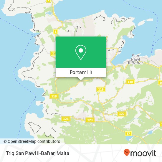 Mappa Triq San Pawl il-Baħar