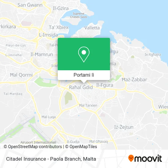 Mappa Citadel Insurance - Paola Branch