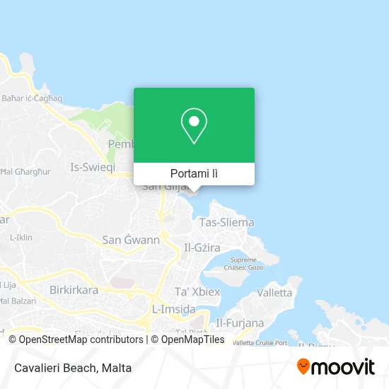 Mappa Cavalieri Beach