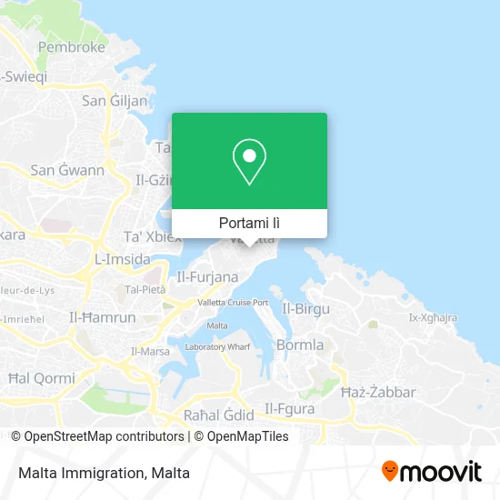 Mappa Malta Immigration