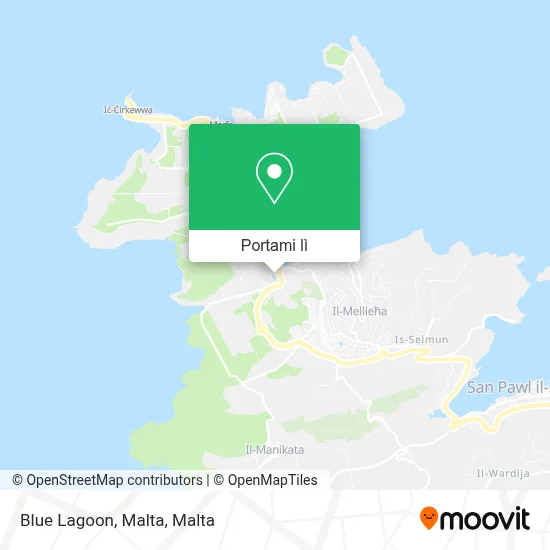Mappa Blue Lagoon, Malta