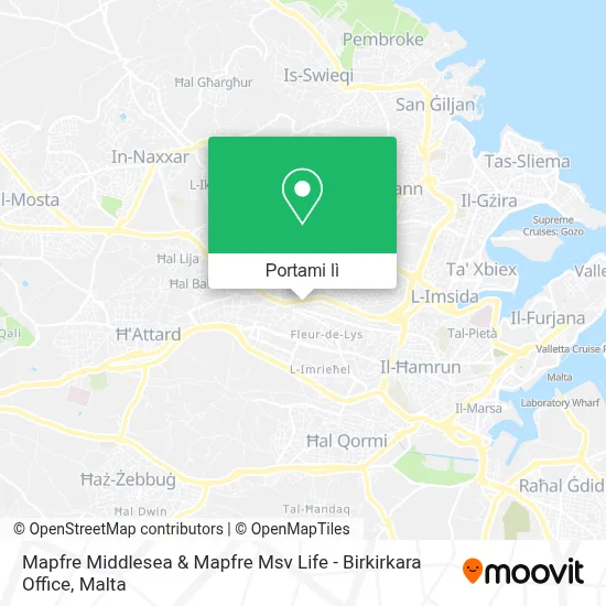 Mappa Mapfre Middlesea & Mapfre Msv Life - Birkirkara Office