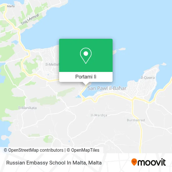 Mappa Russian Embassy School In Malta