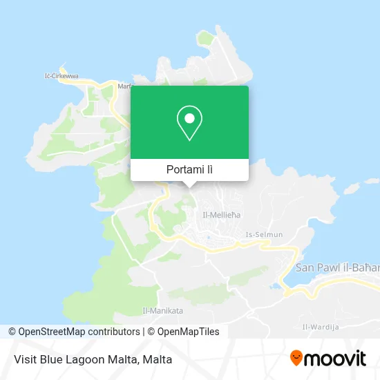Mappa Visit Blue Lagoon Malta