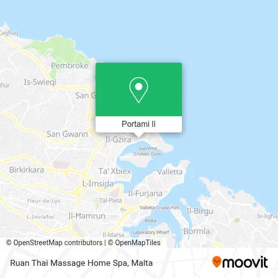 Mappa Ruan Thai Massage Home Spa