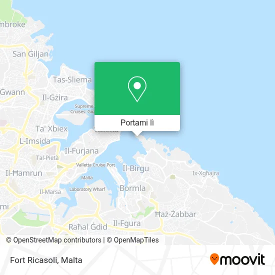 Mappa Fort Ricasoli