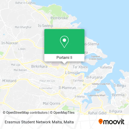 Mappa Erasmus Student Network Malta