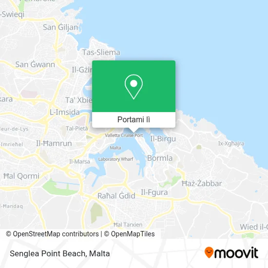 Mappa Senglea Point Beach