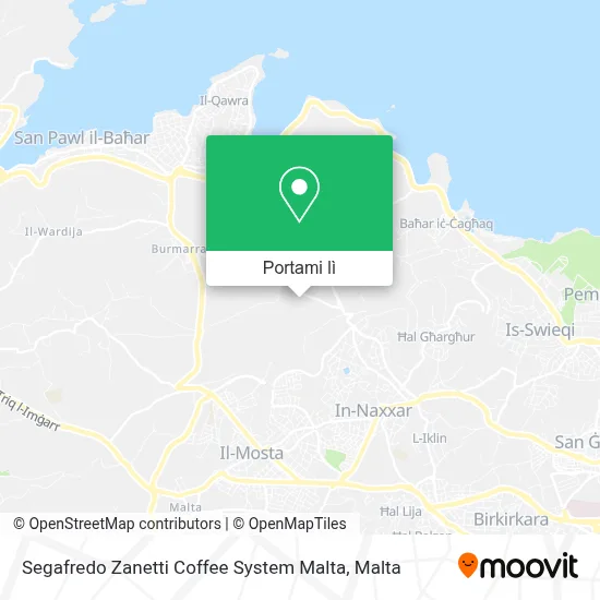 Mappa Segafredo Zanetti Coffee System Malta