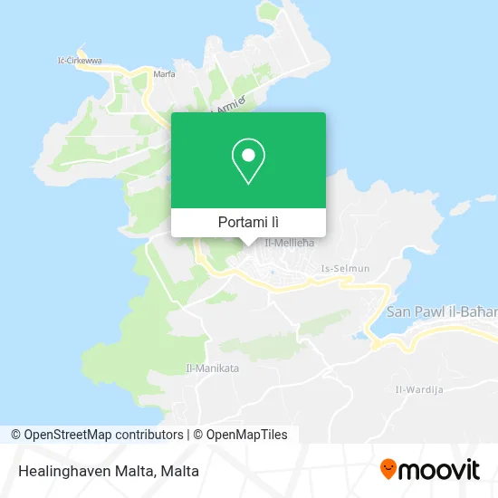 Mappa Healinghaven Malta