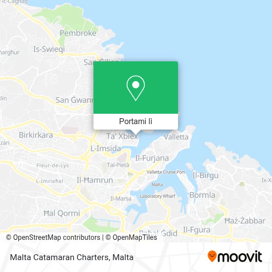 Mappa Malta Catamaran Charters