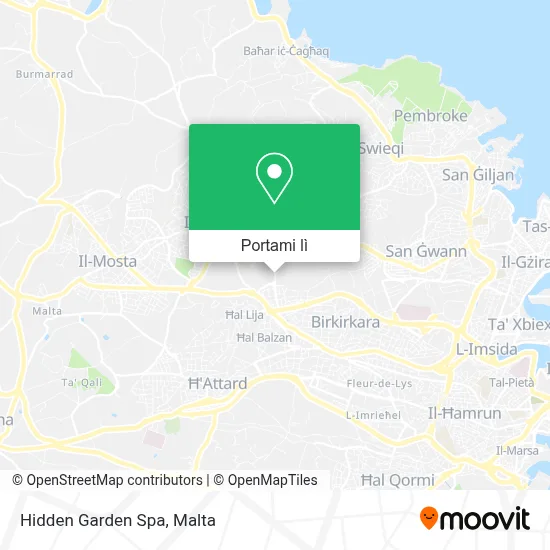 Mappa Hidden Garden Spa
