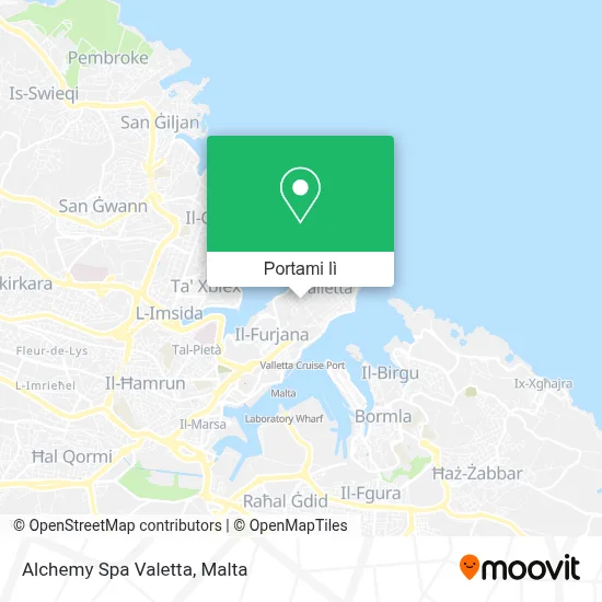 Mappa Alchemy Spa Valetta