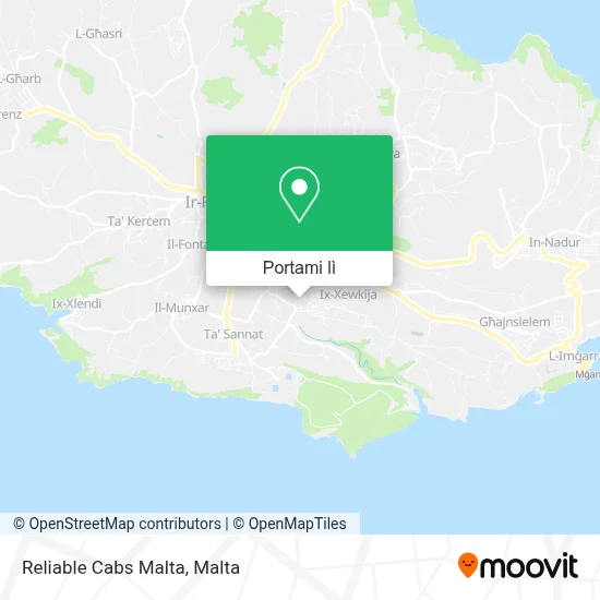 Mappa Reliable Cabs Malta