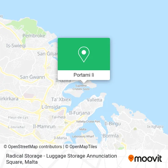 Mappa Radical Storage - Luggage Storage Annunciation Square