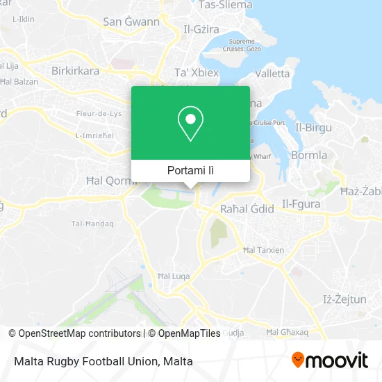 Mappa Malta Rugby Football Union