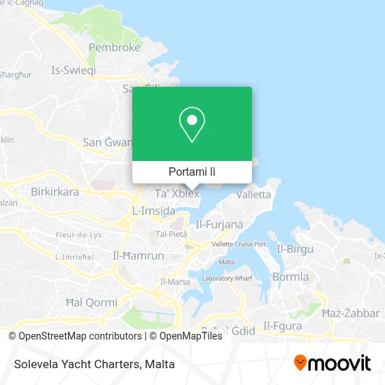 Mappa Solevela Yacht Charters