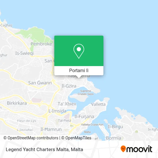 Mappa Legend Yacht Charters Malta