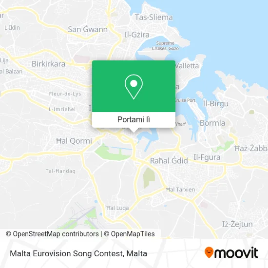 Mappa Malta Eurovision Song Contest