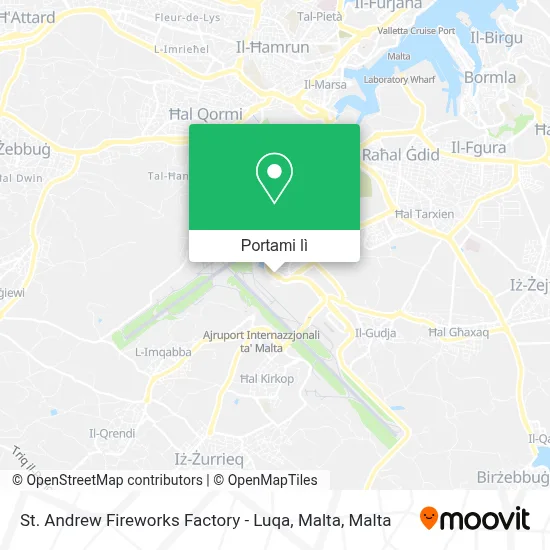 Mappa St. Andrew Fireworks Factory - Luqa, Malta