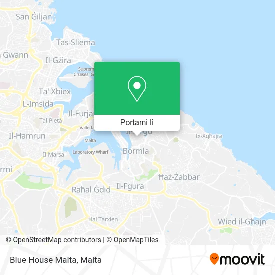 Mappa Blue House Malta