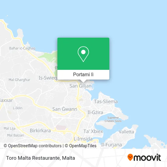Mappa Toro Malta Restaurante