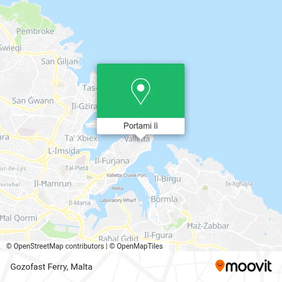 Mappa Gozofast Ferry
