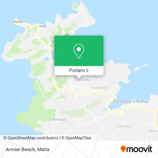 Mappa Armier Beach