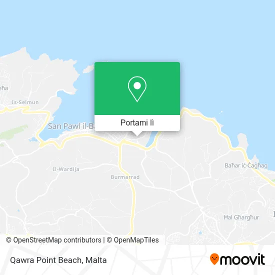 Mappa Qawra Point Beach