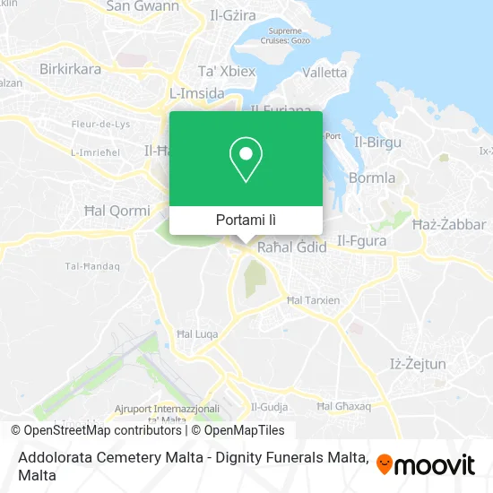 Mappa Addolorata Cemetery Malta - Dignity Funerals Malta