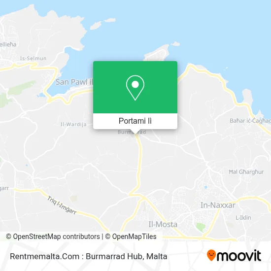 Mappa Rentmemalta.Com : Burmarrad Hub