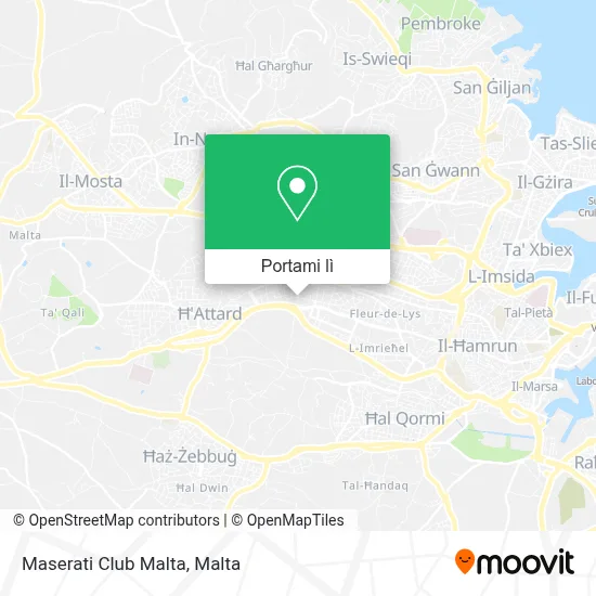 Mappa Maserati Club Malta