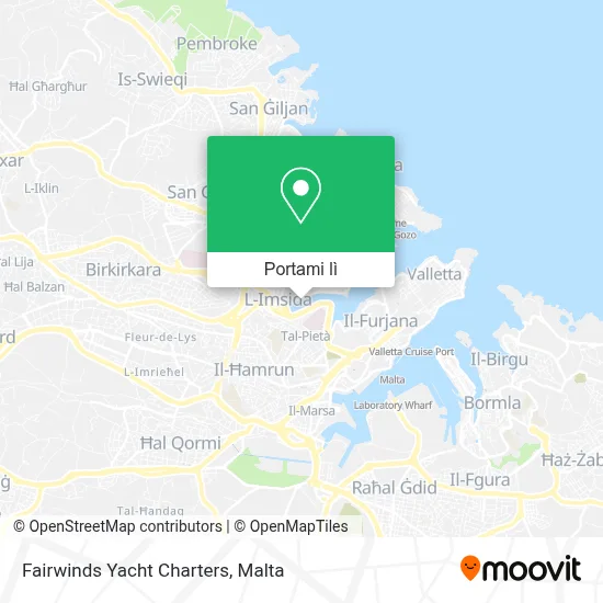 Mappa Fairwinds Yacht Charters